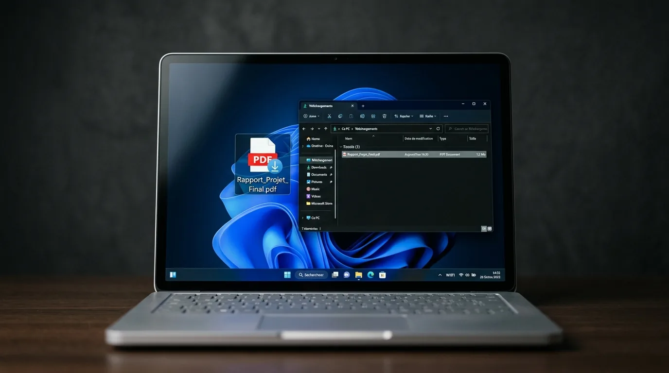 Windows 11 : retrouver un fichier téléchargé en 3 clics, guide ultra-simple