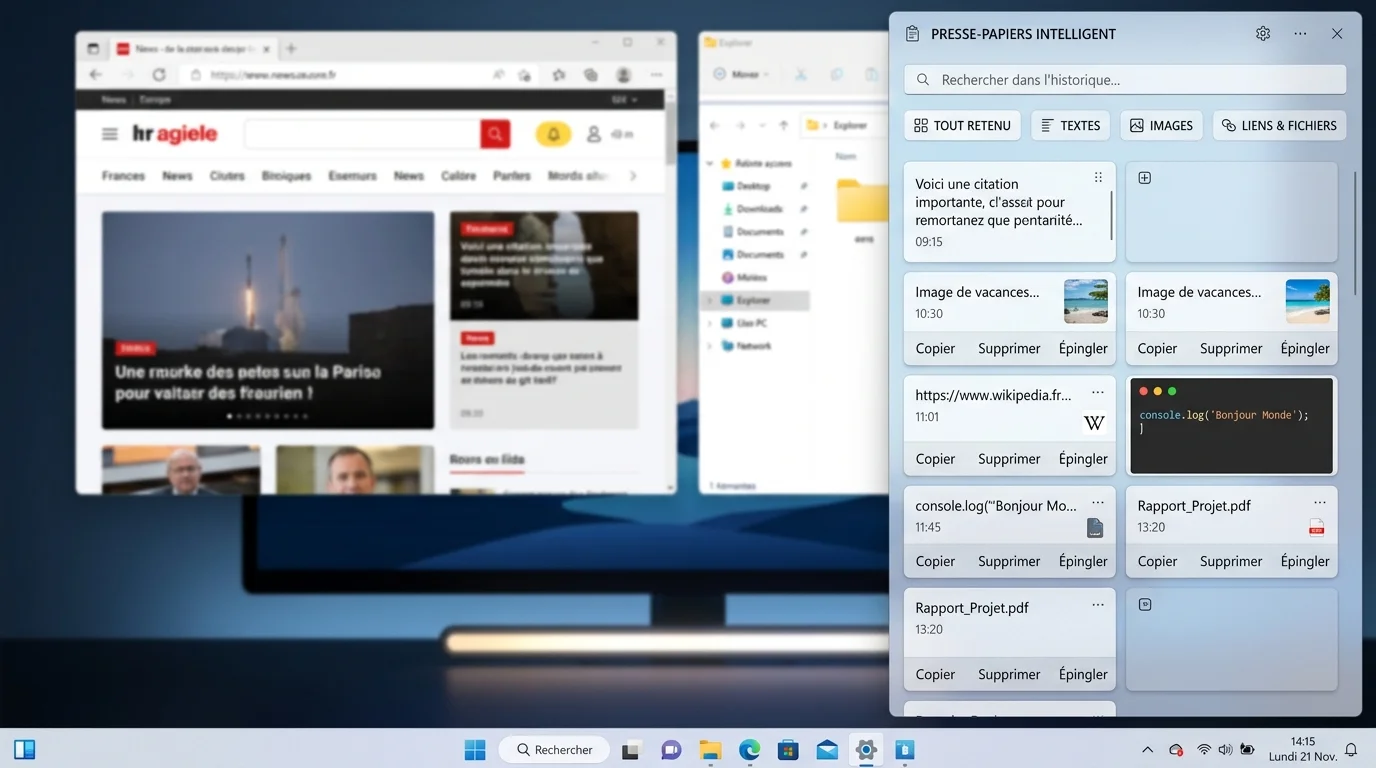 Windows 11 : le presse-papiers avancé qui vous fait gagner du temps